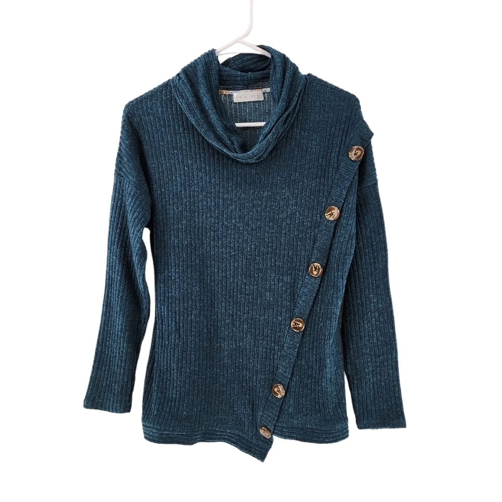 Retrology Women's Cowl Neck Pullover Sweater - M